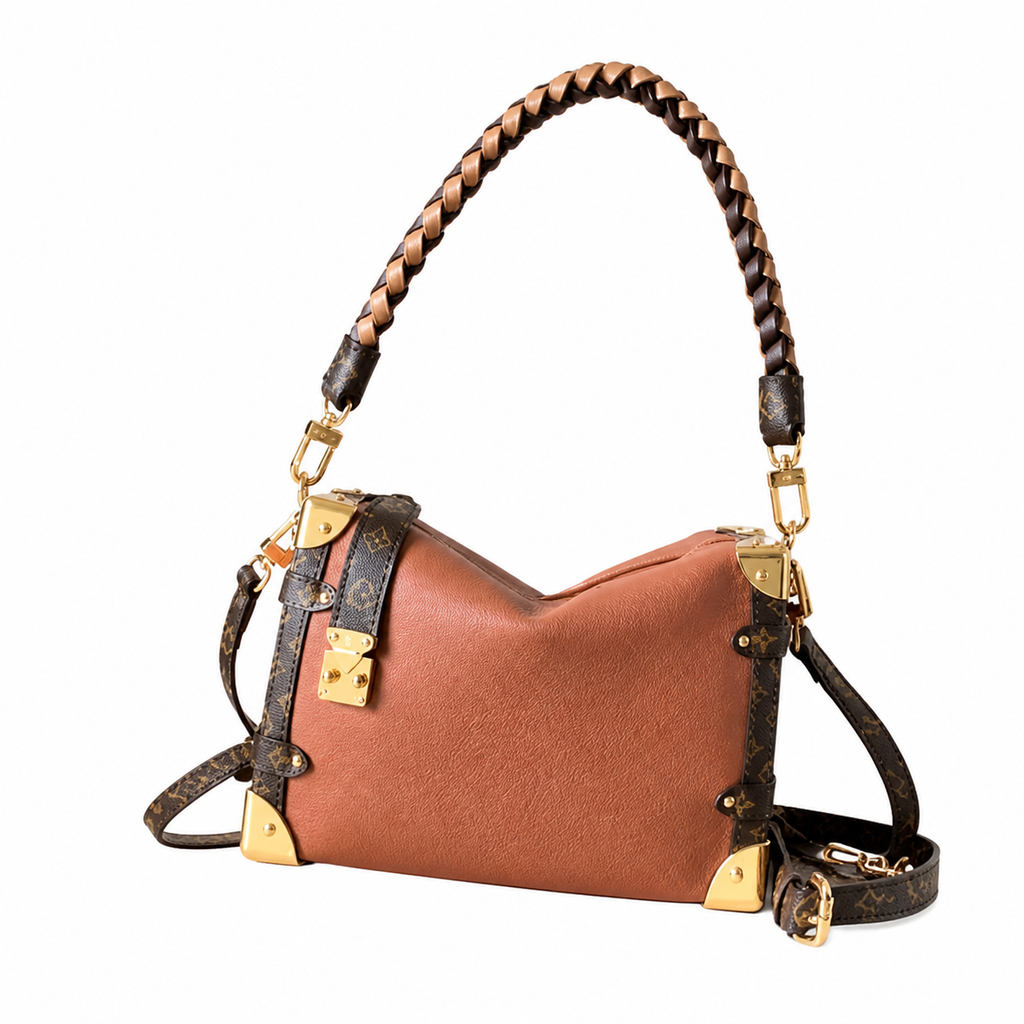 LV Style Structured Cylinder Crossbody Bag | 16×8.5×23.5cm | Luxury Designer Inspired Top Handle Shoulder Bag