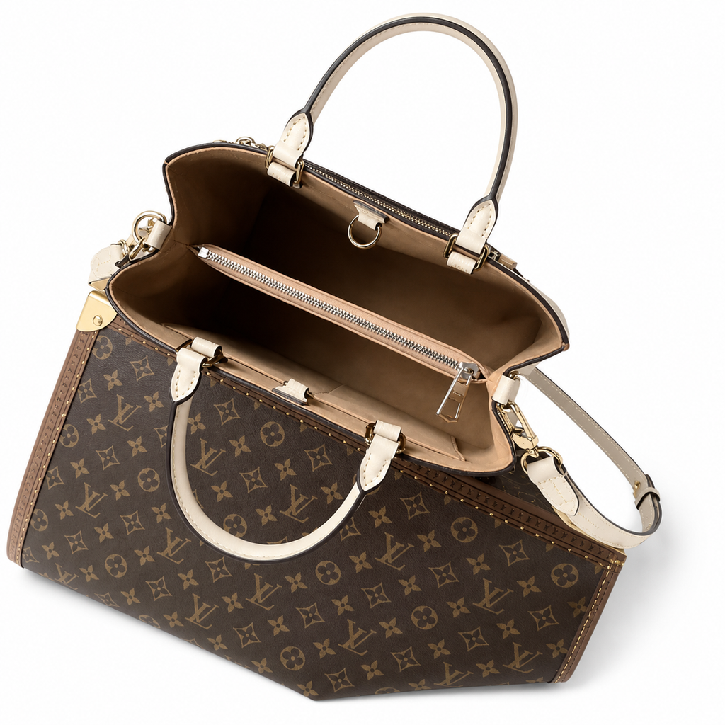 LV Style Large Satchel Crossbody Bag | 30×21×13cm | Luxury Designer Inspired Structured Flap Shoulder Bag