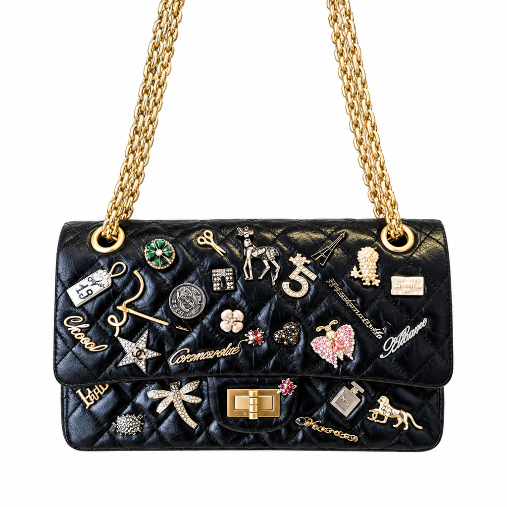 Chanel Wide Quilted Crossbody Bag 25cm