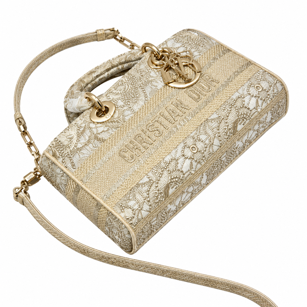 Dior Cannage Quilted Signature Flat Bag 26cm