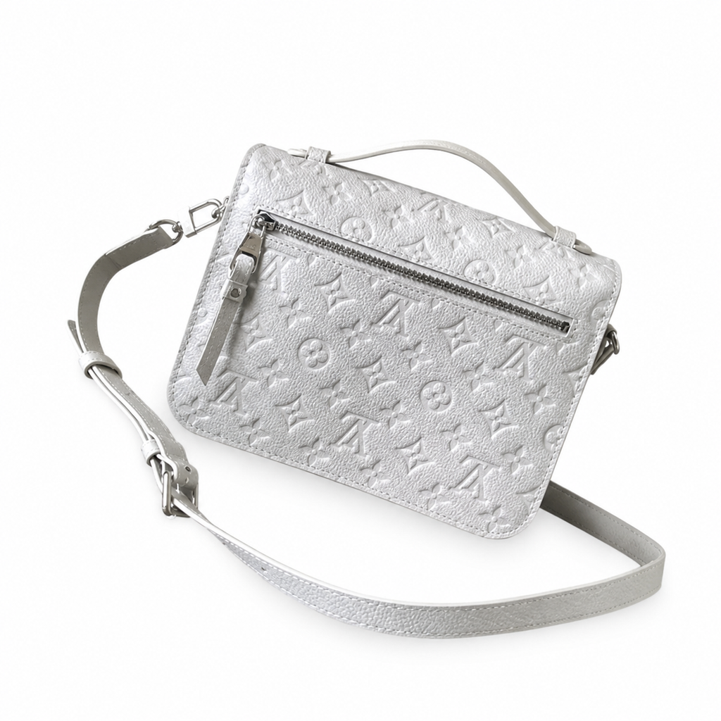 LV Métis Pochette Monogram Empreinte Silver Crossbody Bag