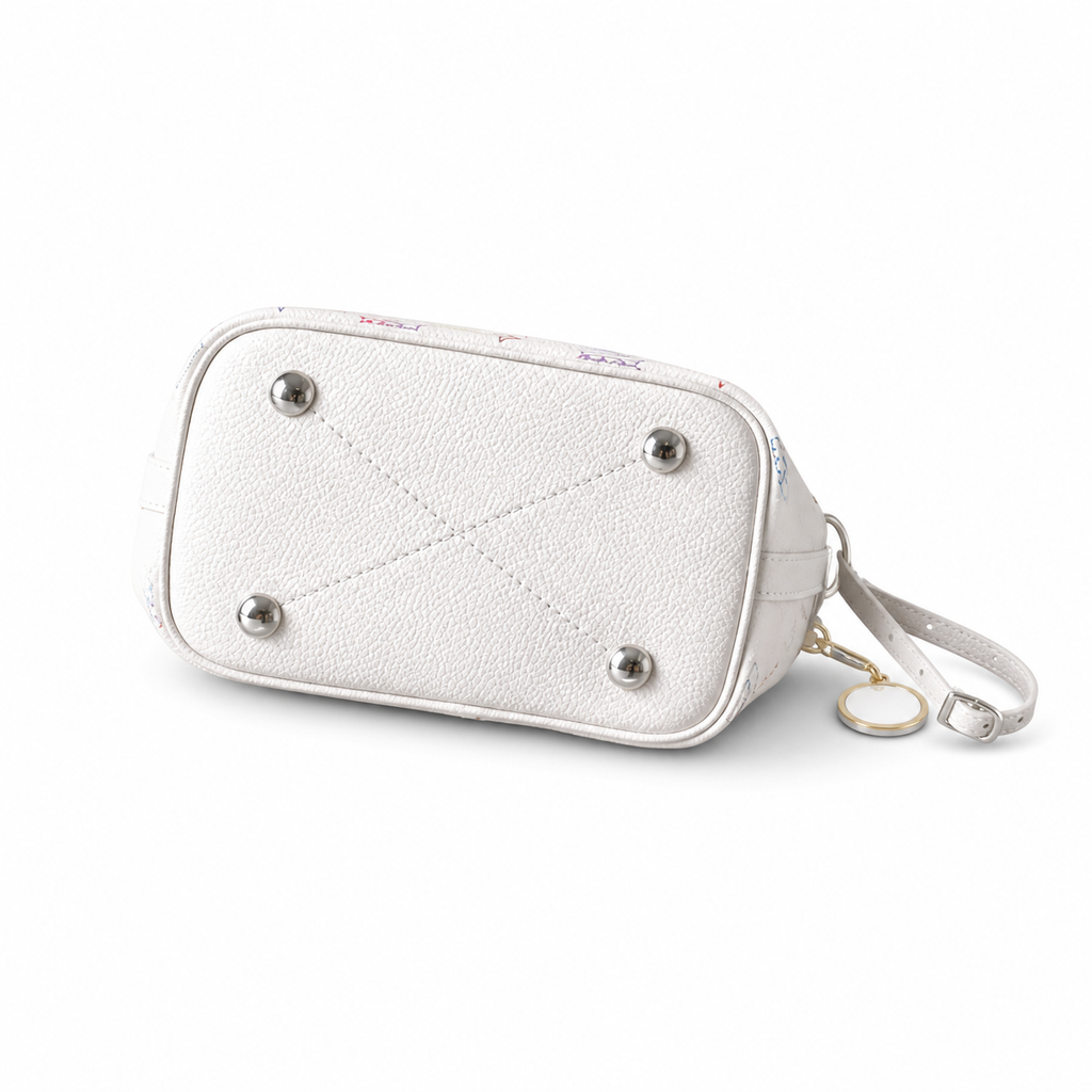 LV Capucines Mini Taurillon Monogram Leather Blanc White Violet Interior Silver Hardware Top Handle Bag