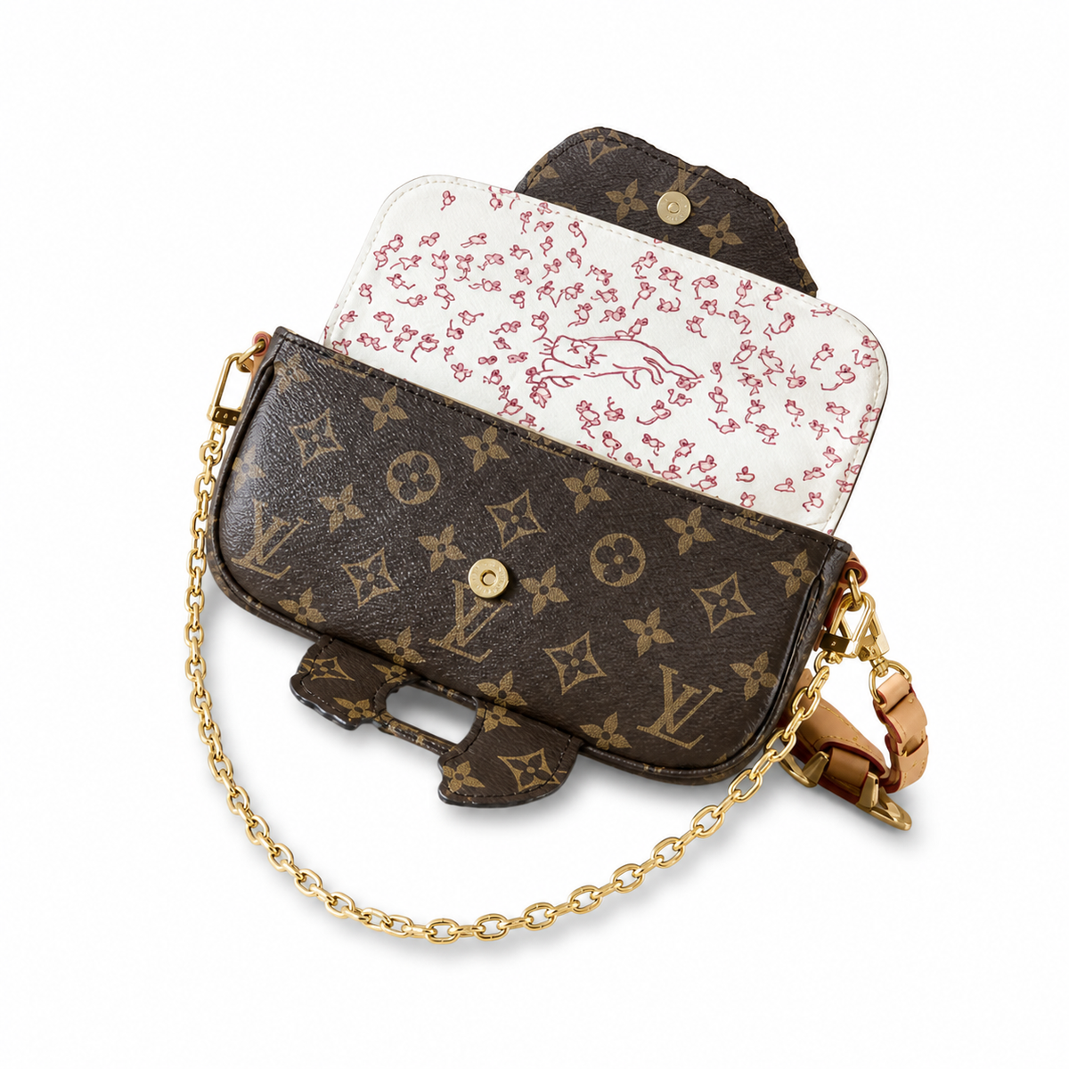 LV Style Mini Phone Crossbody Bag | 12×4.3×23.5cm | Luxury Designer Inspired Chain Shoulder Bag