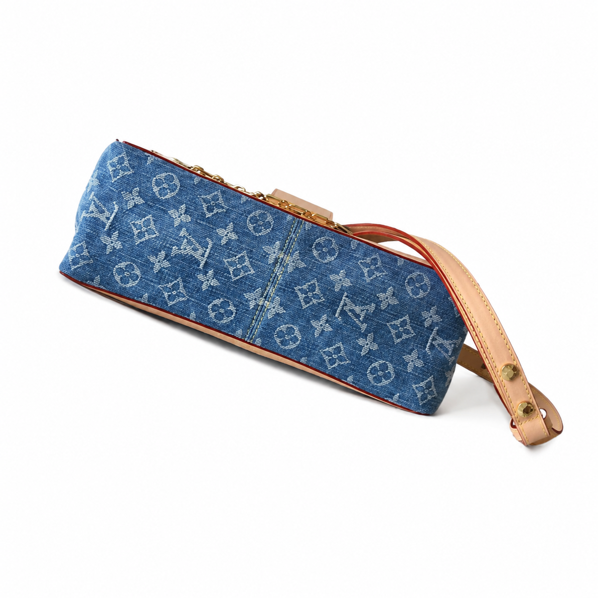 LV Dauphine MM Monogram Denim Crossbody Flap Bag