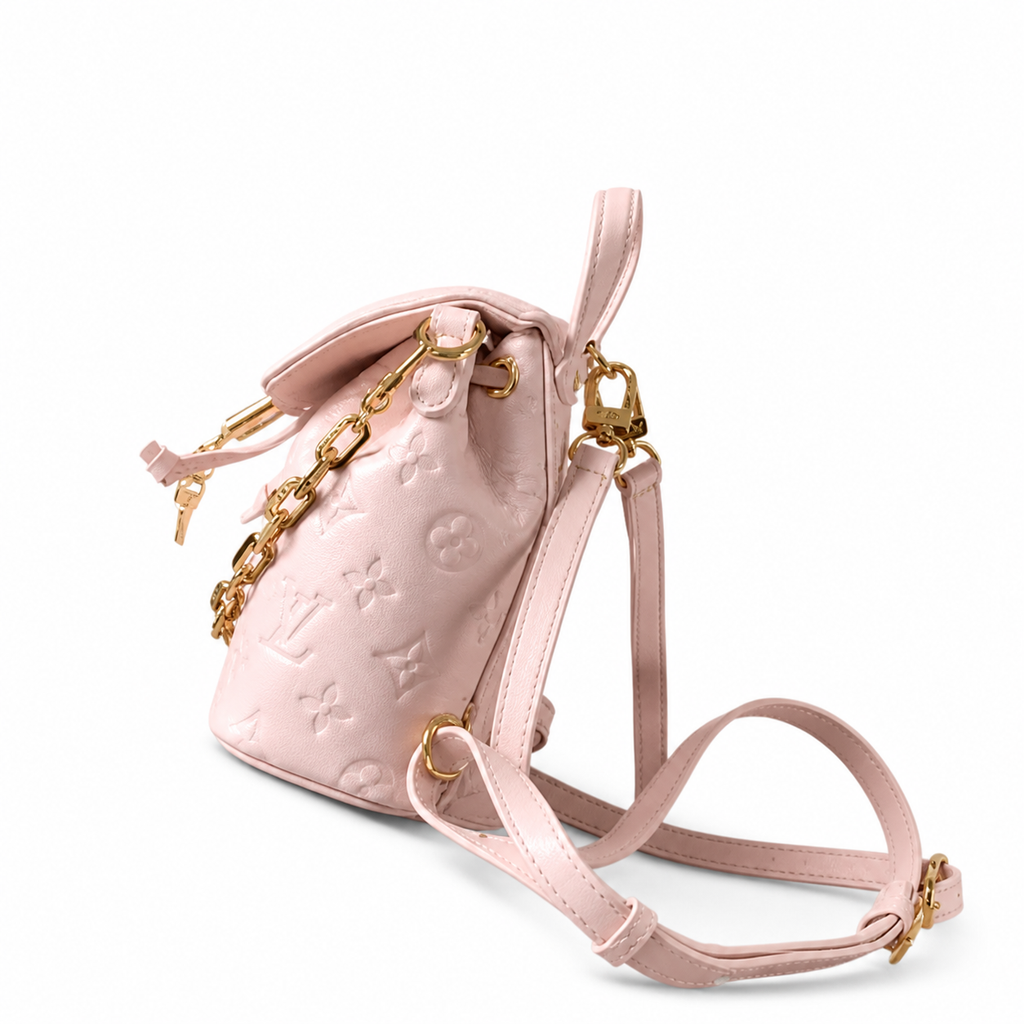 LV Noé Purse Monogram Empreinte Leather Pink Mini Bucket Bag
