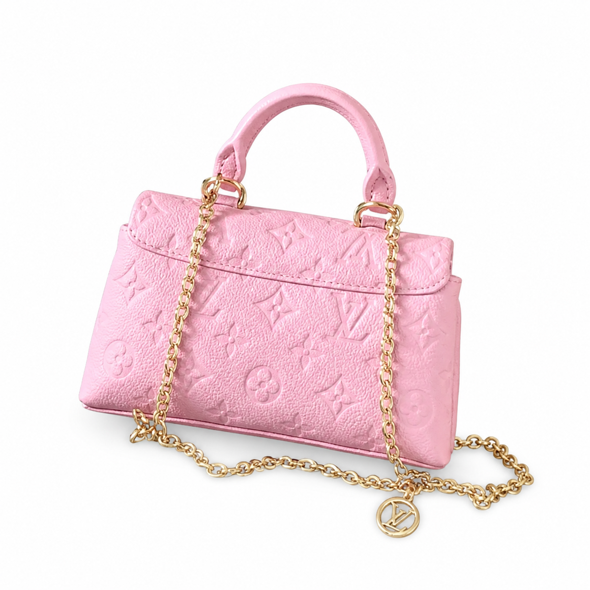 LV Blanche BB Monogram Empreinte Leather Pink Top Handle Chain Bag