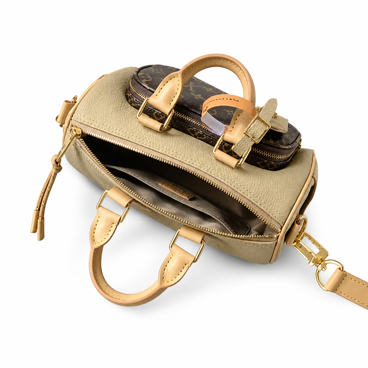 Louis Vuitton LV Monogram Vertical Crossbody Bucket Bag | 15×11×25cm Luxury Handbag