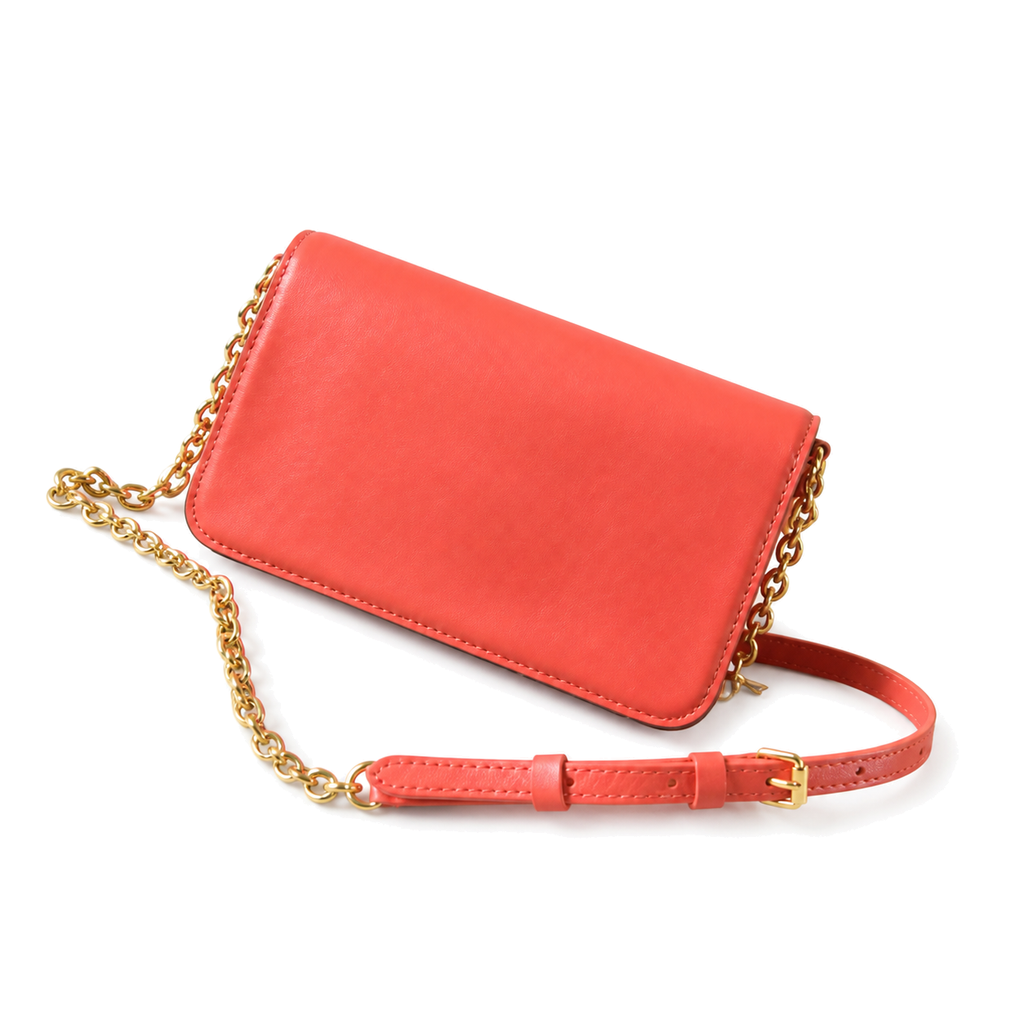 LV LockMe Tender Smooth Calfskin Coquelicot Poppy Red Gold LV Turn-Lock White Flower Charm Chain Crossbody Bag