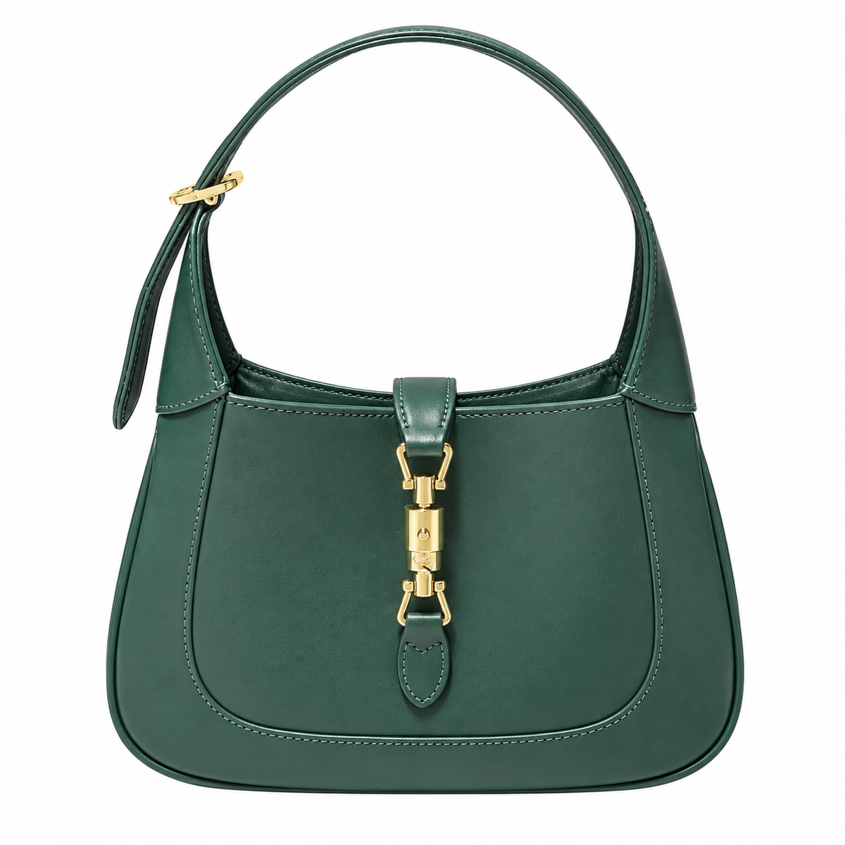 Gucci Jackie 1961 Small Hobo in Forest Green Polished Leather