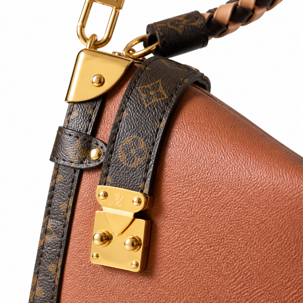 LV Style Structured Cylinder Crossbody Bag | 16×8.5×23.5cm | Luxury Designer Inspired Top Handle Shoulder Bag