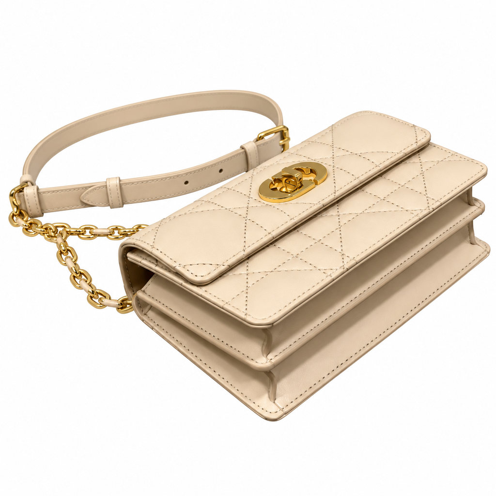 Dior Cannage Quilted Petite Shoulder Bag 17.3cm