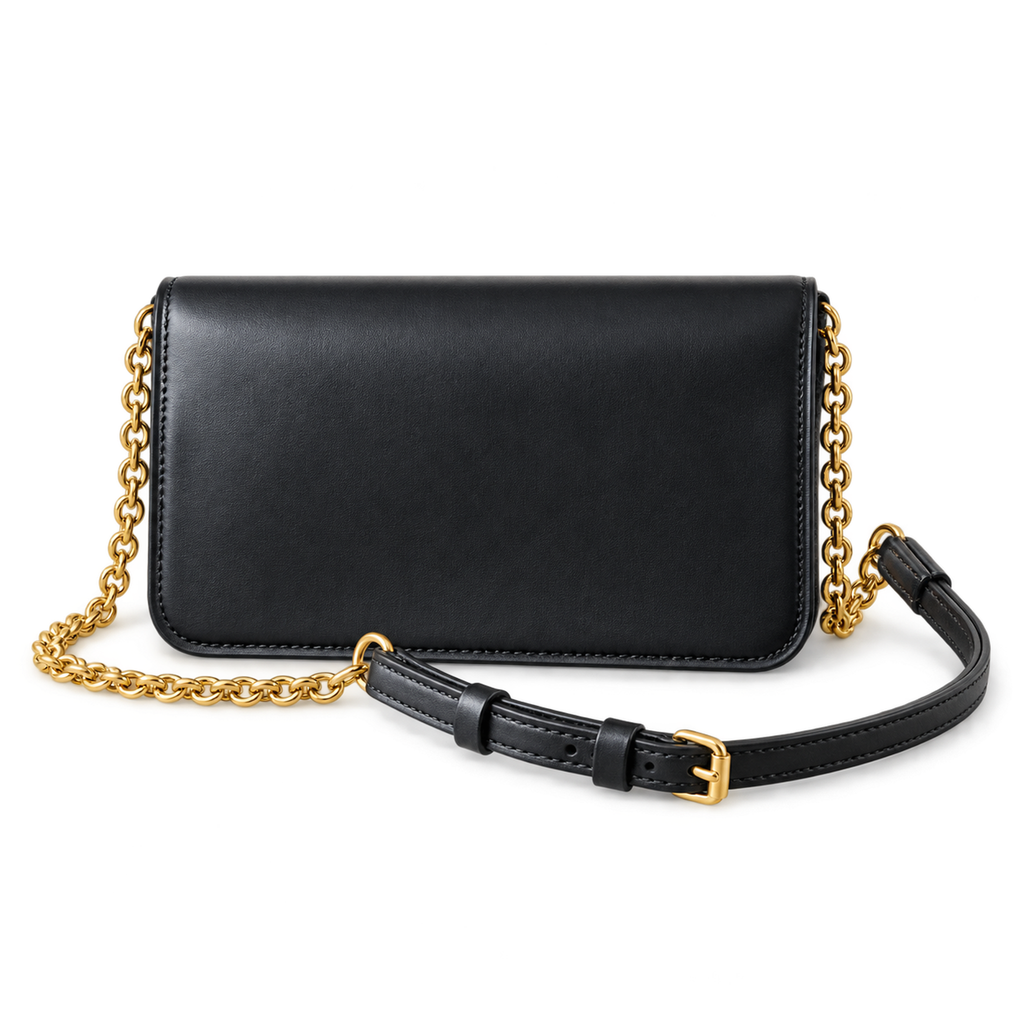 LV LockMe Tender Smooth Calfskin Noir Black Gold LV Turn-Lock Gold Padlock Charm Chain Leather Strap Crossbody Bag
