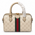 Gucci Savoy Mini Duffle Bag GG Supreme White