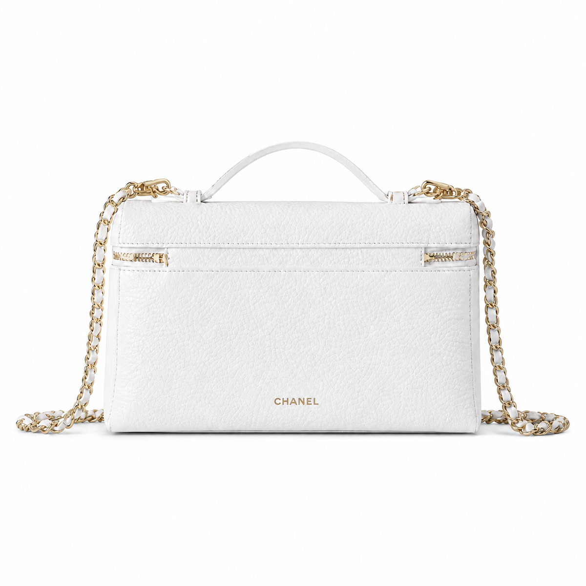 Chanel Burgundy Caviar Leather CC Flap Bag | Gold Chain — 23cm