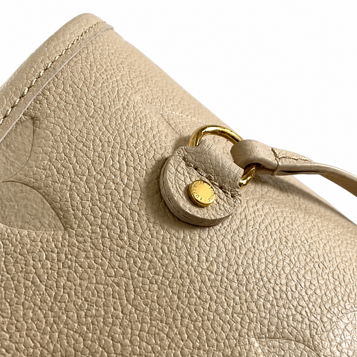 LV Surène MM Monogram Empreinte Leather Tourterelle Dove Grey Shoulder Tote Bag