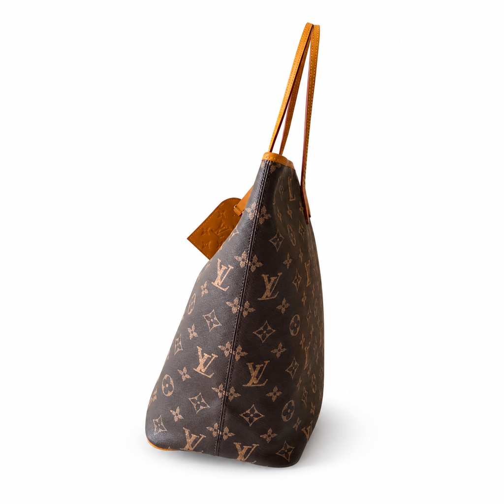 LV Neverfull GM Monogram Canvas Saffron Yellow Interior Large Tote Bag
