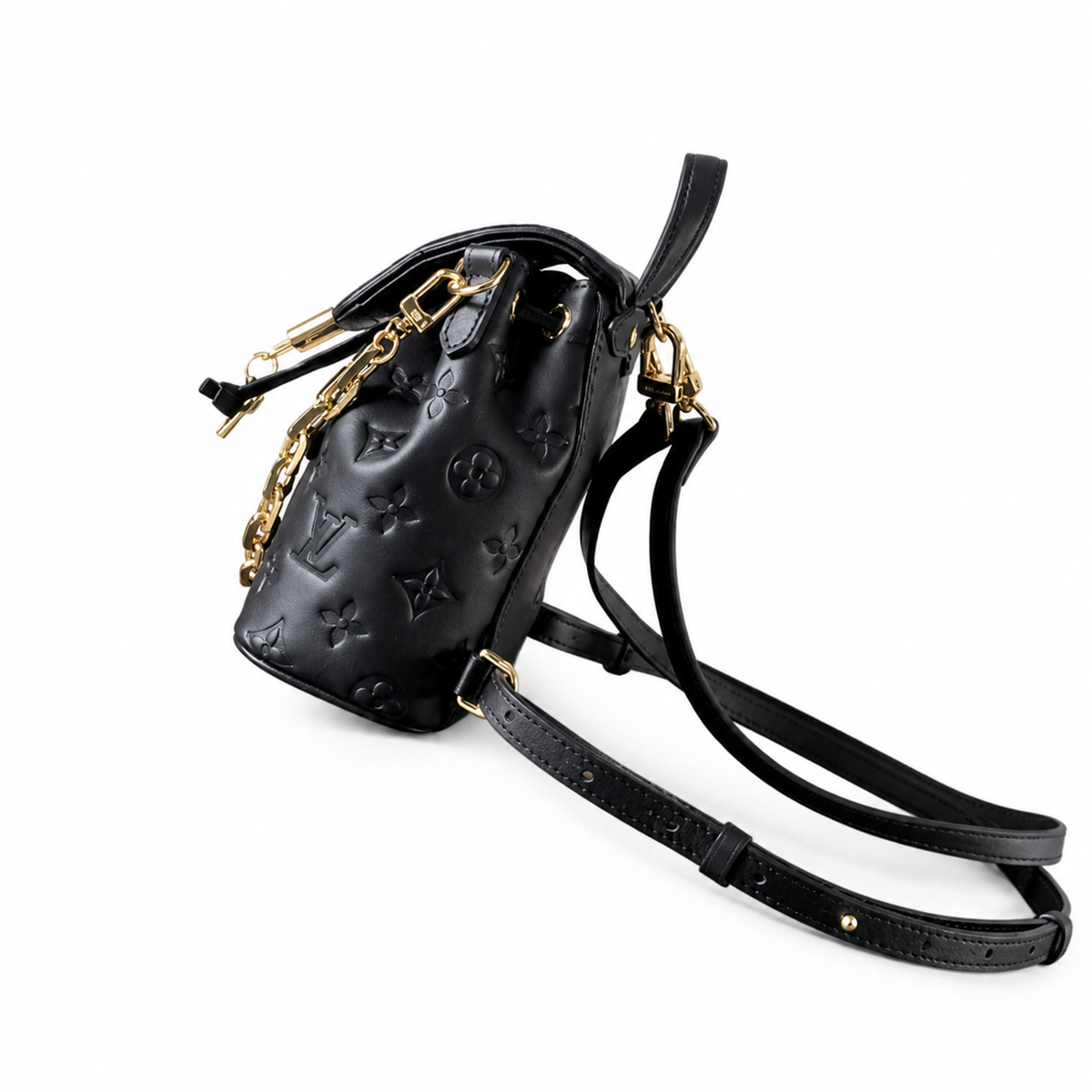 LV Noé Purse Monogram Empreinte Leather Black Mini Bucket Bag
