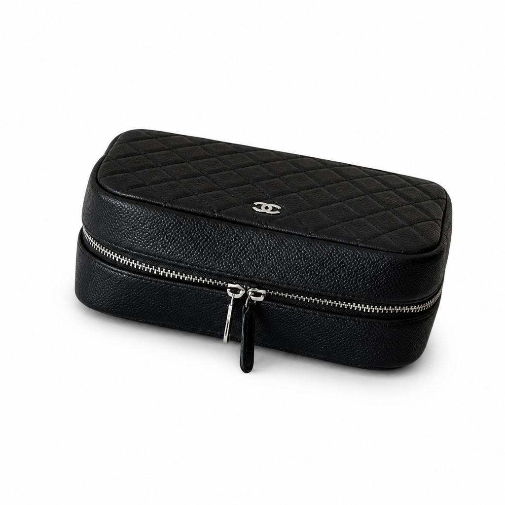 Chanel CC Quilted Mini Vanity Case Bag | Built-In Mirror & Gold — 21cm