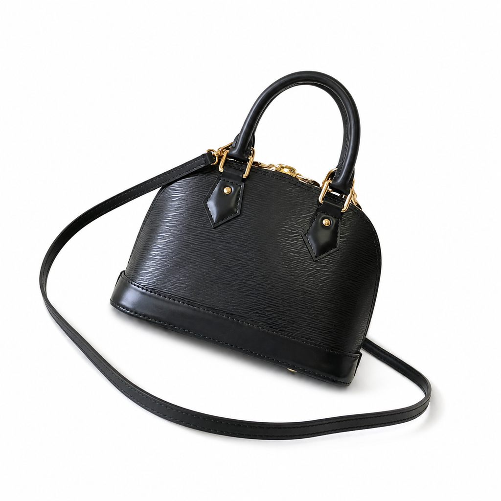 LV Alma BB Epi Leather Black Top Handle Crossbody Bag