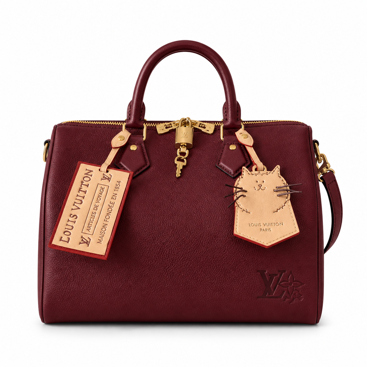Louis Vuitton Classic Voluminous Structured Shoulder Bag 30×21×17cm