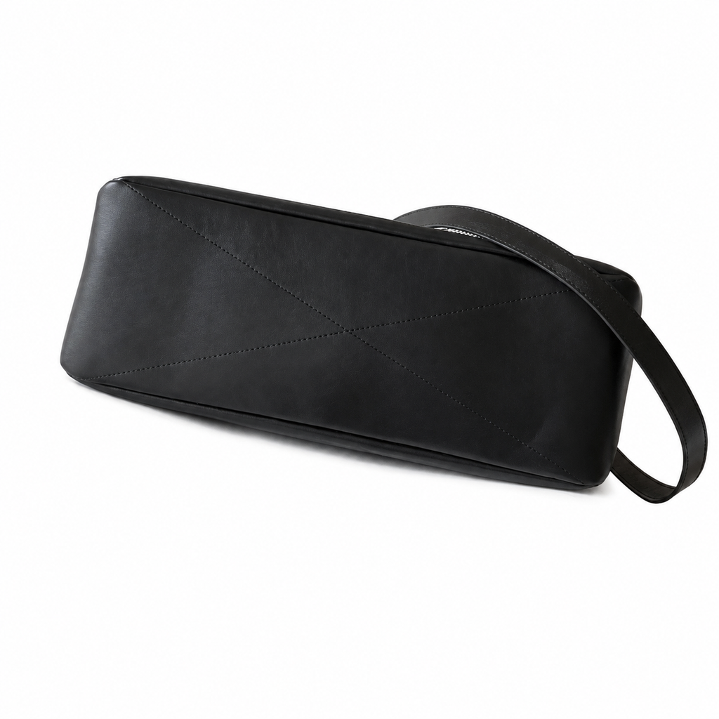 LV Tote MM Black Smooth Calfskin Debossed Logo Open-Top Shoulder Bag