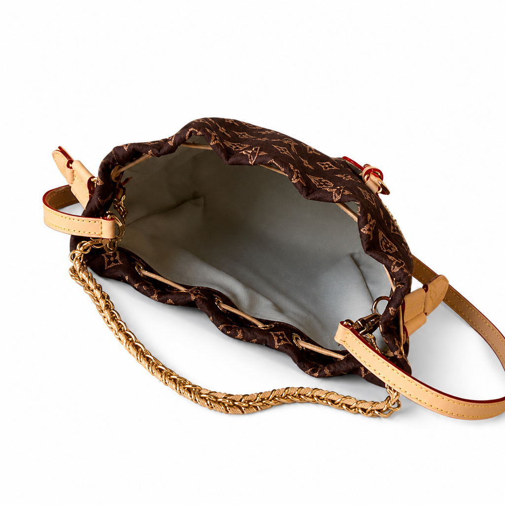 LV Petit Noé Monogram Canvas Drawstring Bucket Bag
