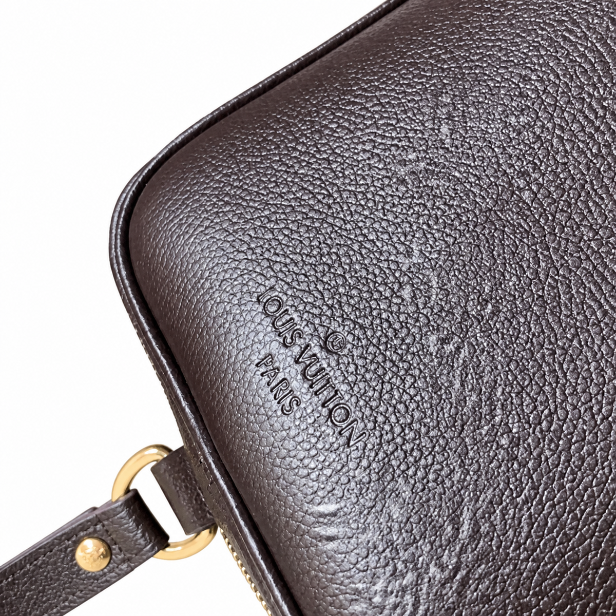 LV Speedy Bandoulière 25 Giant Monogram Empreinte Leather Noir Top Handle Crossbody Bag