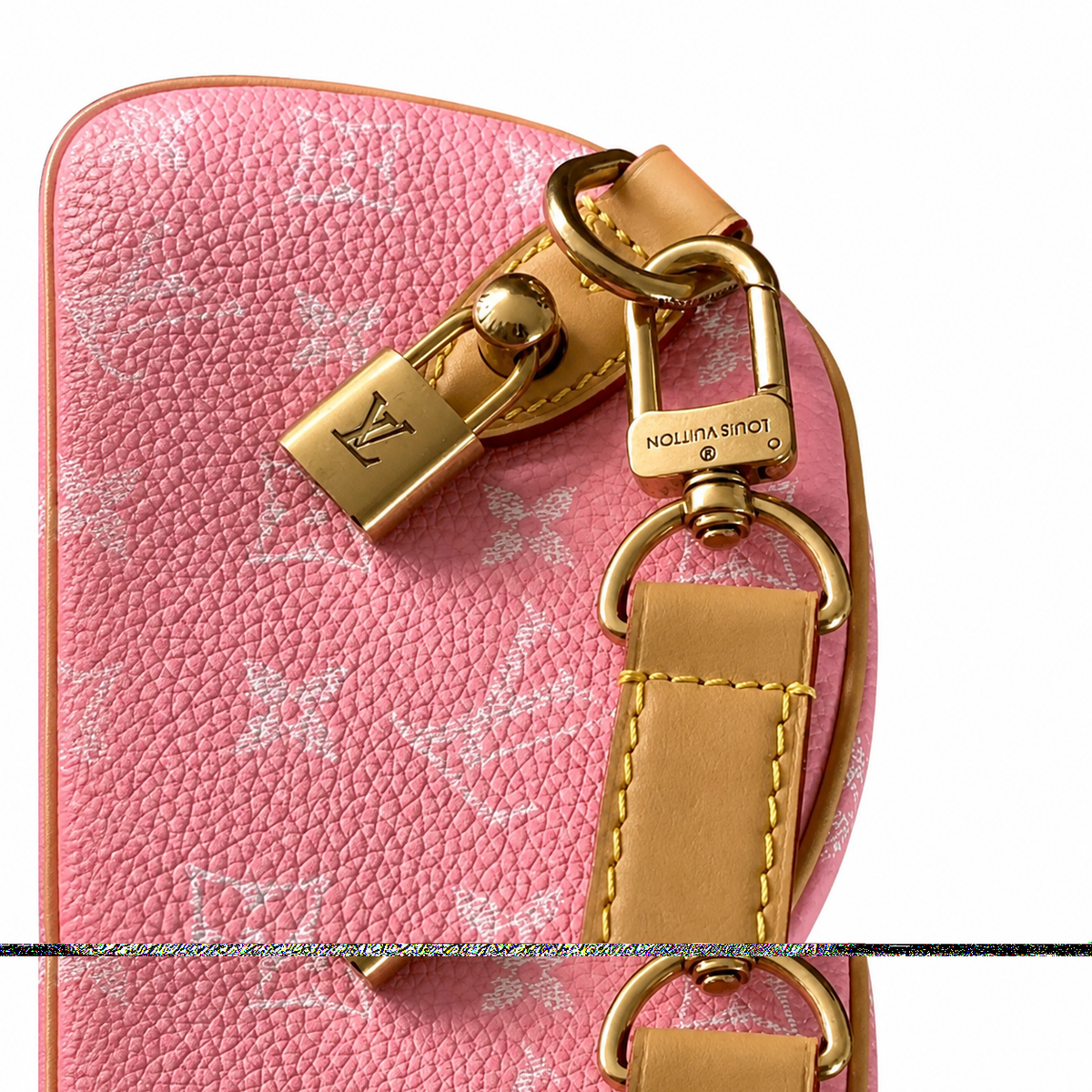 LV Speedy Bandoulière 25 Monogram Jacquard Velvet Rose Pink Top Handle Crossbody Bag