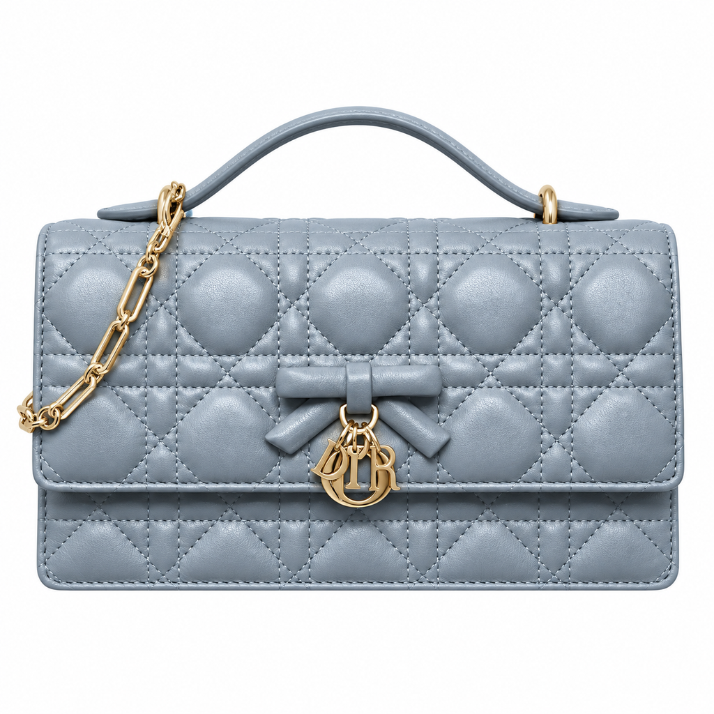 Dior Cannage Quilted Evening Clutch Bag 21cm