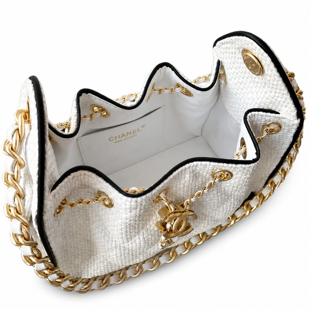 Chanel Quilted Leather Drawstring Bucket Crossbody