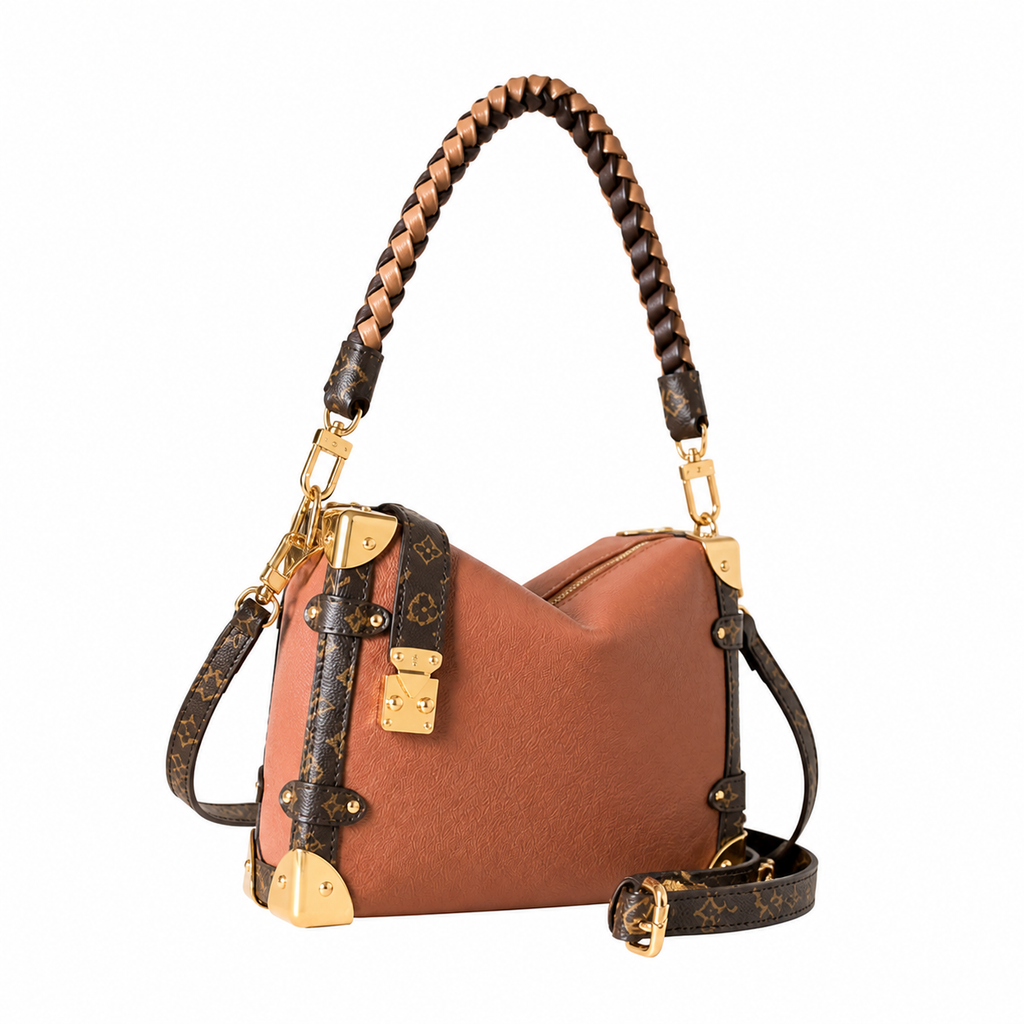 LV Style Structured Cylinder Crossbody Bag | 16×8.5×23.5cm | Luxury Designer Inspired Top Handle Shoulder Bag