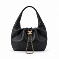 Chanel Quilted Leather Dome Crossbody Satchel Bag