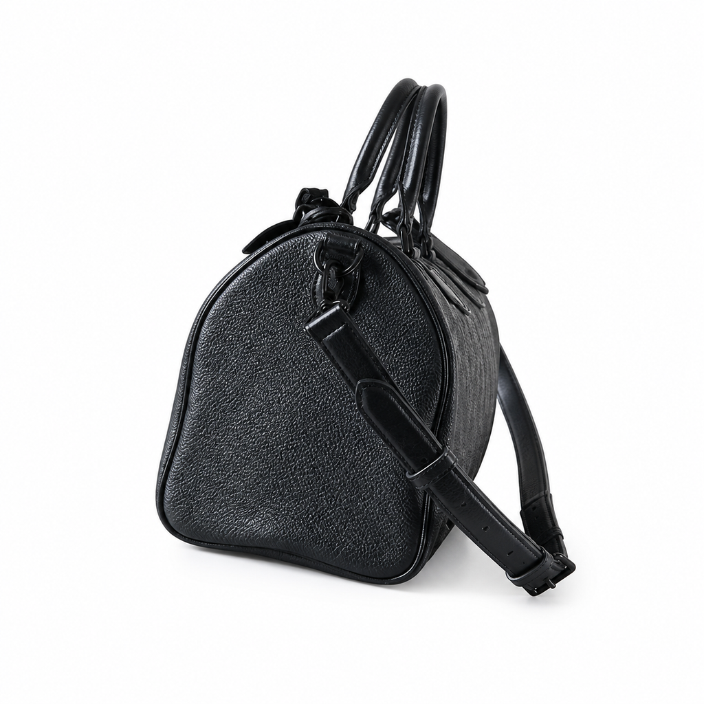 LV Speedy Bandoulière 30 Taurillon Leather All-Black Top Handle Crossbody Bag