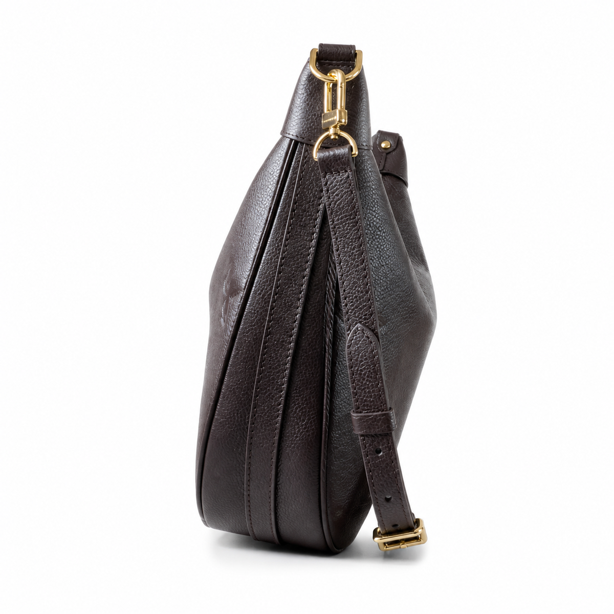 LV Loop Hobo Giant Monogram Empreinte Leather Noir Hobo Shoulder Bag with Pouch