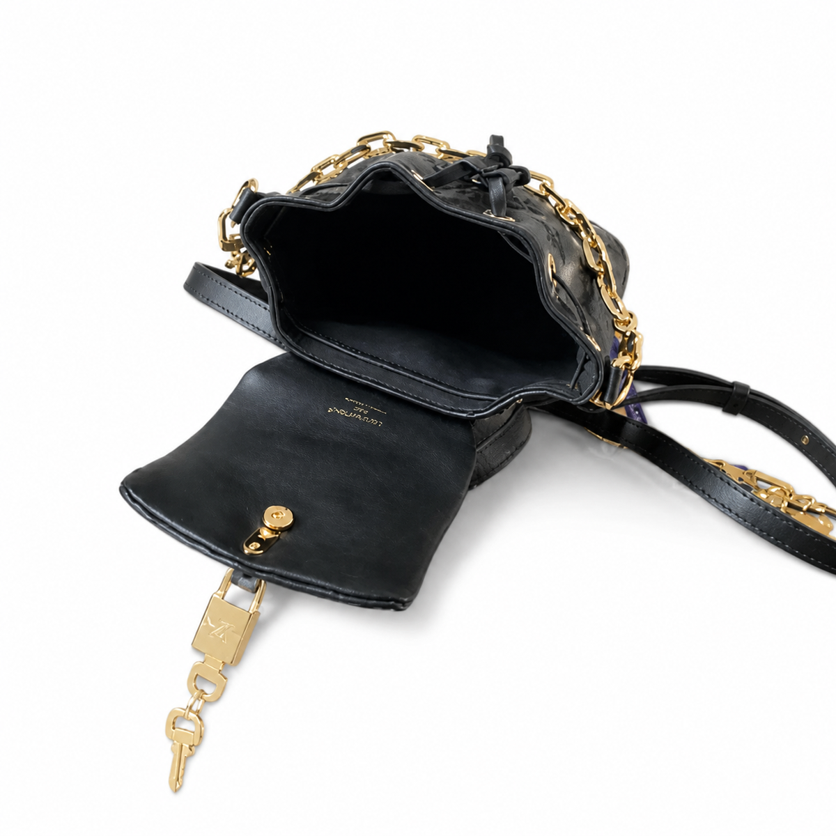 LV Noé Purse Monogram Empreinte Leather Black Mini Bucket Bag