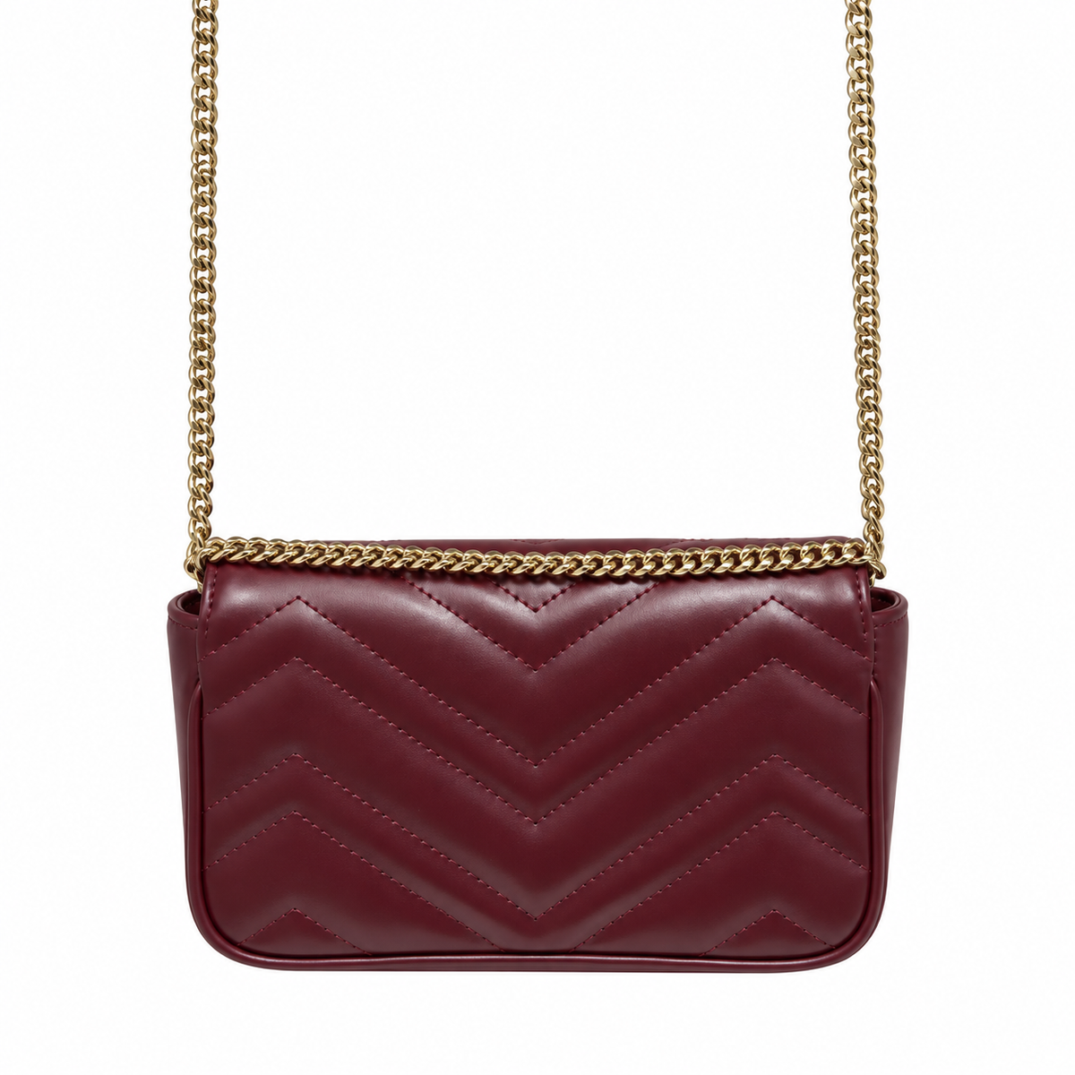 Gucci GG Marmont Super Mini Bag in Bordeaux Matelassé