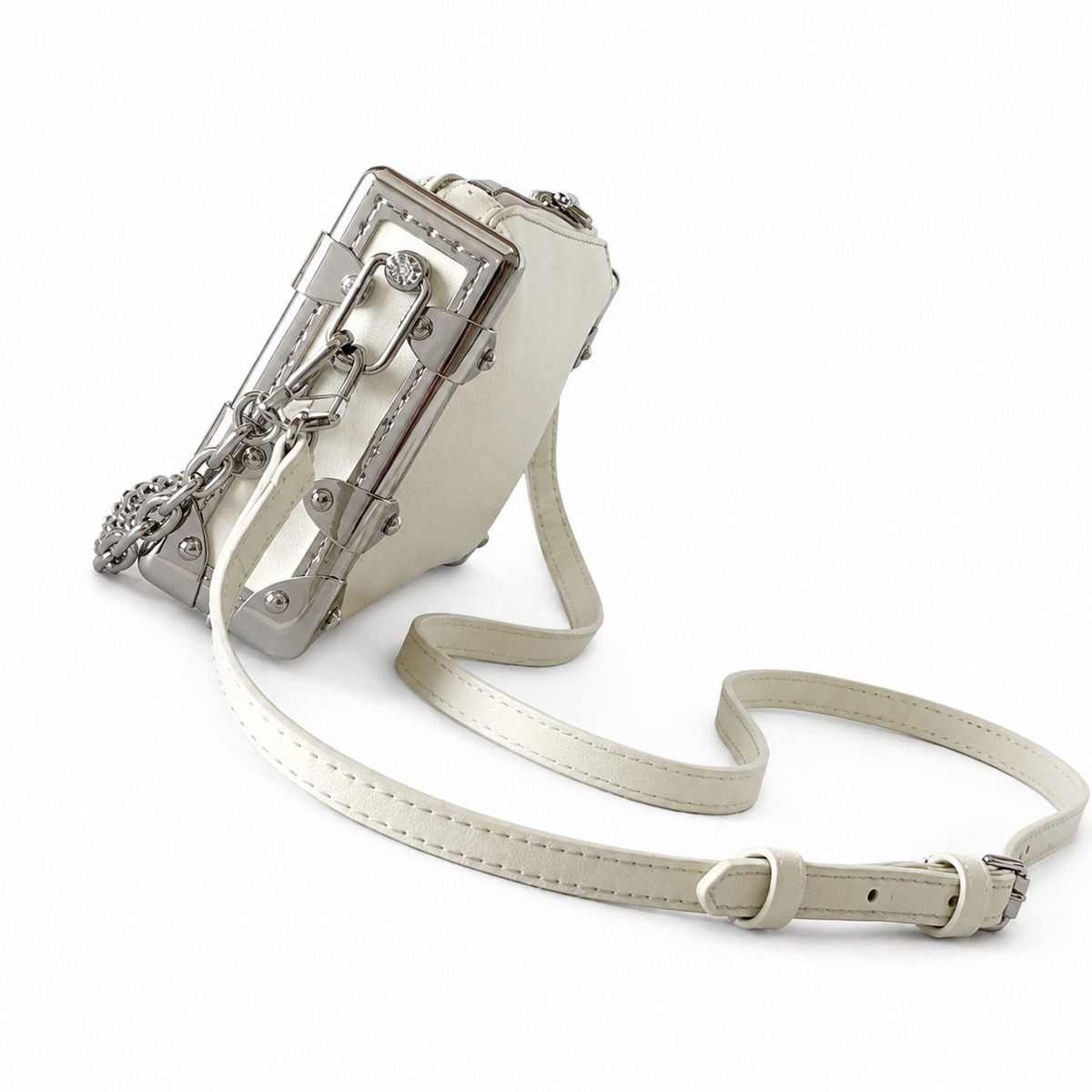 Louis Vuitton Classic Ultra-Thin White Crossbody Bag 23x12x4cm