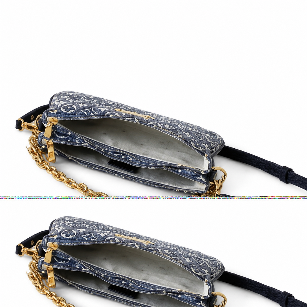 Louis Vuitton Classic Slim Flat Shoulder Bag 24x13x6.5cm