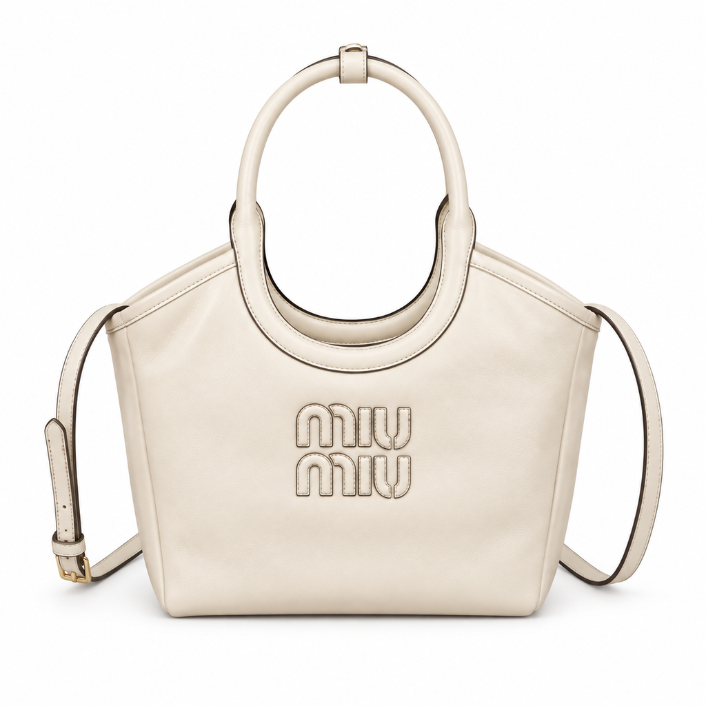 Miu Miu Leather Top Handle Bag 22 cm