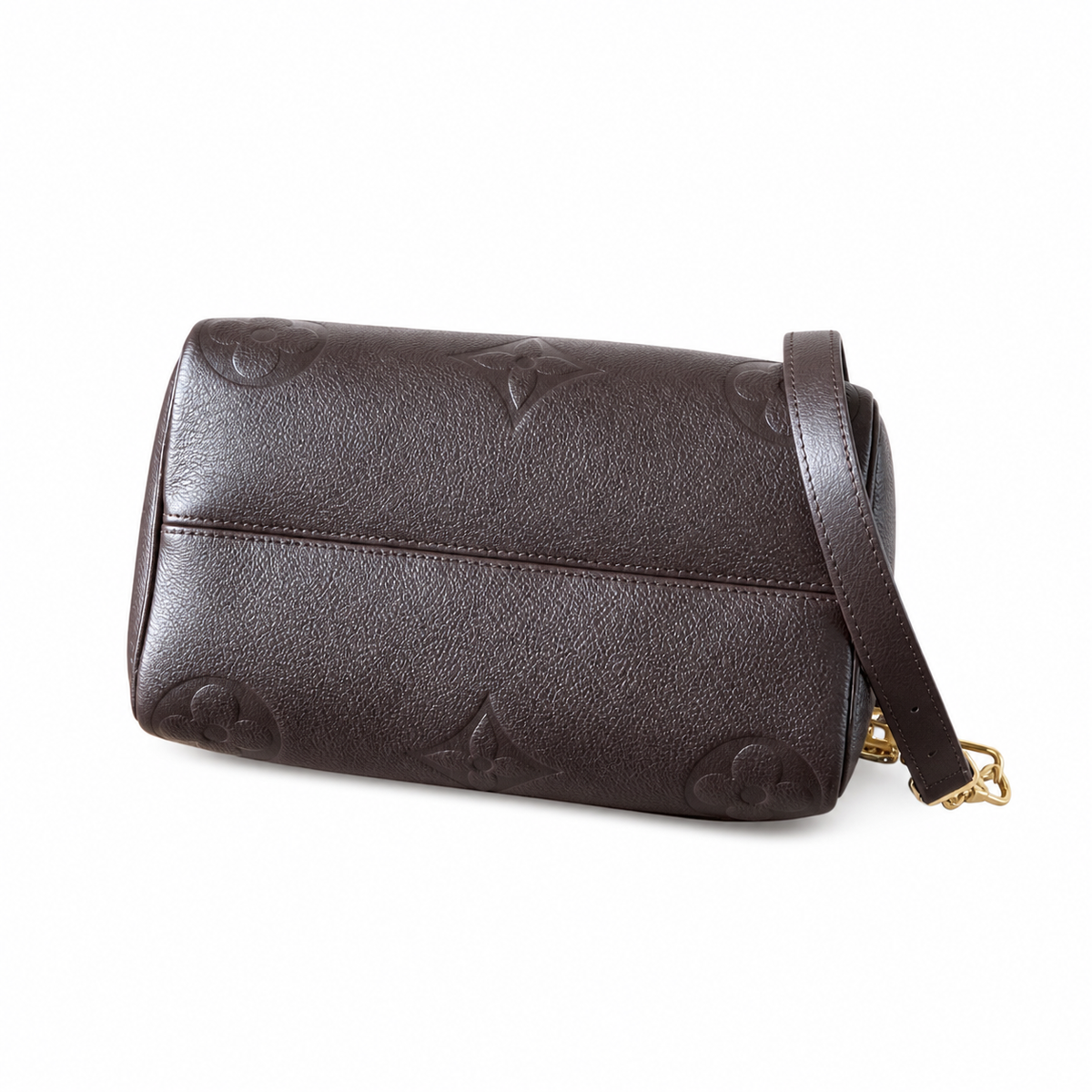 LV Speedy Bandoulière 25 Giant Monogram Empreinte Leather Noir Top Handle Crossbody Bag