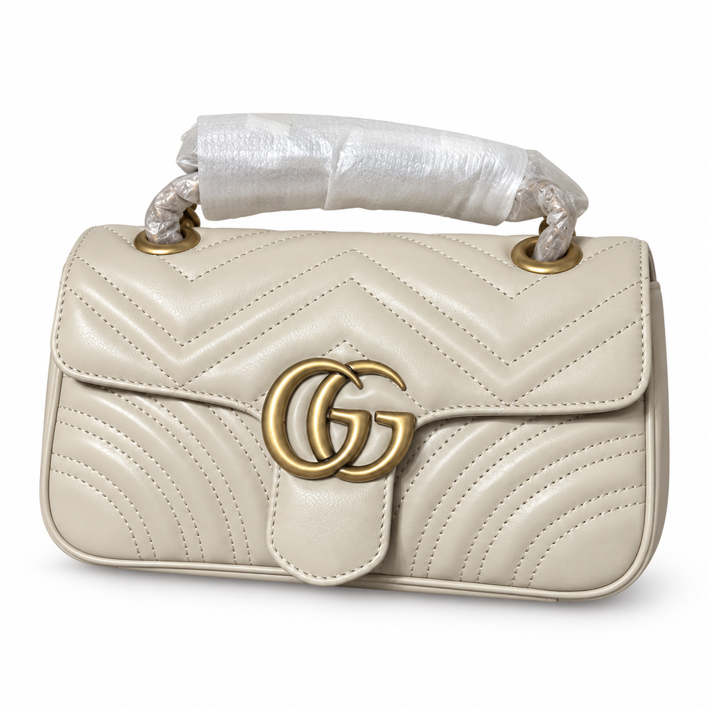 Gucci Blondie Small Shoulder Bag in Ivory Leather