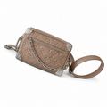 LV Soft Trunk Monogram Empreinte Leather Taupe Silver Chain Crossbody Bag