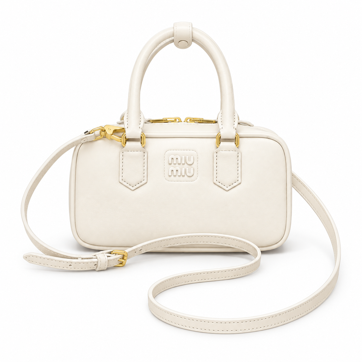 Miu Miu Convertible Leather Shoulder Bag 19×10×5 cm