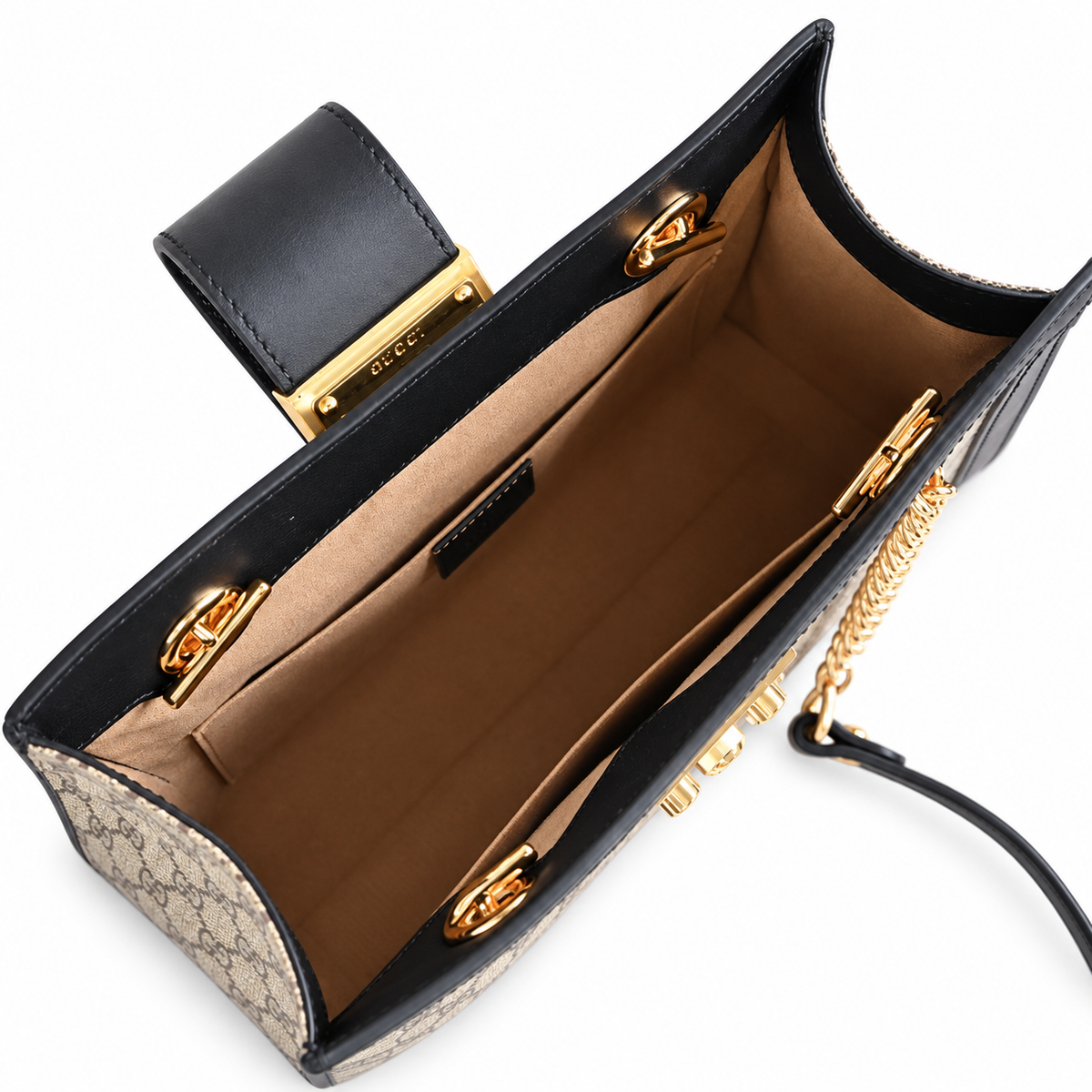 Gucci Padlock Small GG Supreme Shoulder Bag Black
