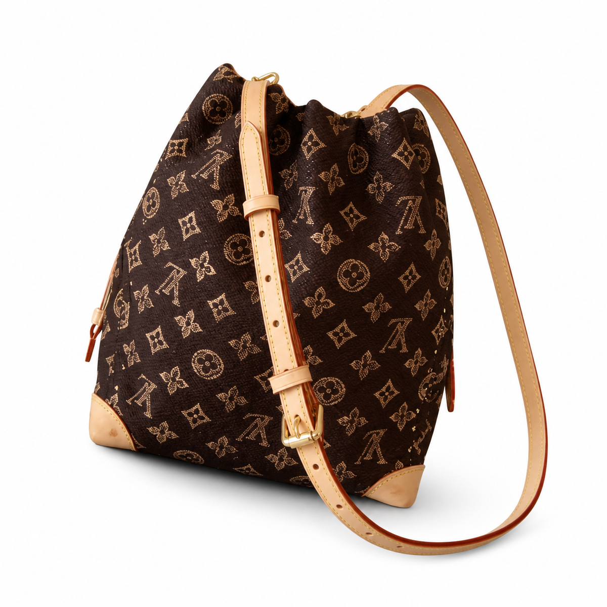 LV Petit Noé Monogram Canvas Drawstring Bucket Bag