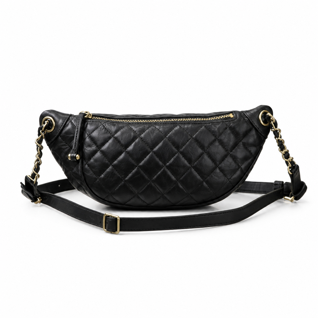 Chanel CC Quilted Elongated Flap Bag | Gold Hardware & Chain — 34cm