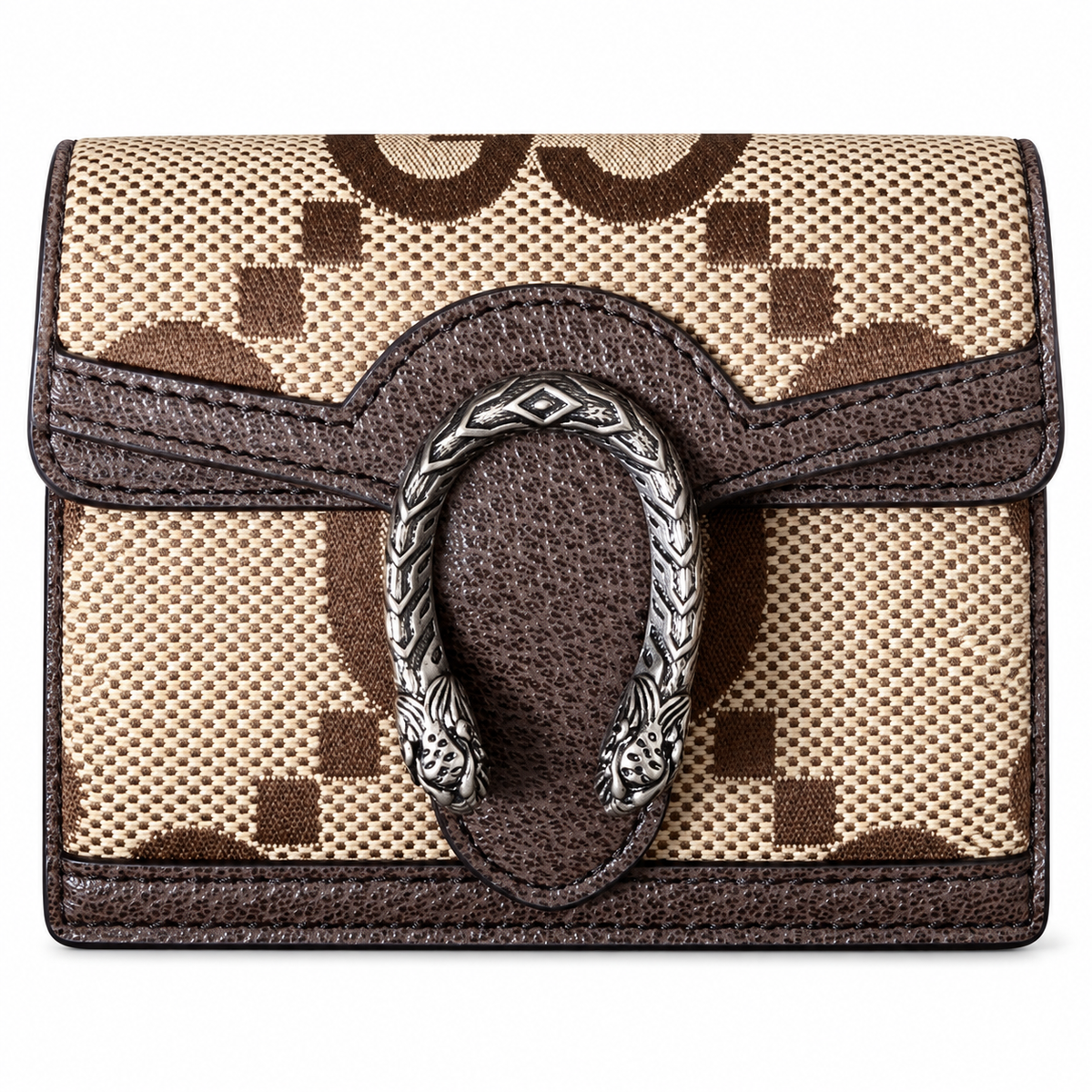 Gucci Dionysus Mini Bag in Jumbo GG Canvas with Dark Brown Leather Trim