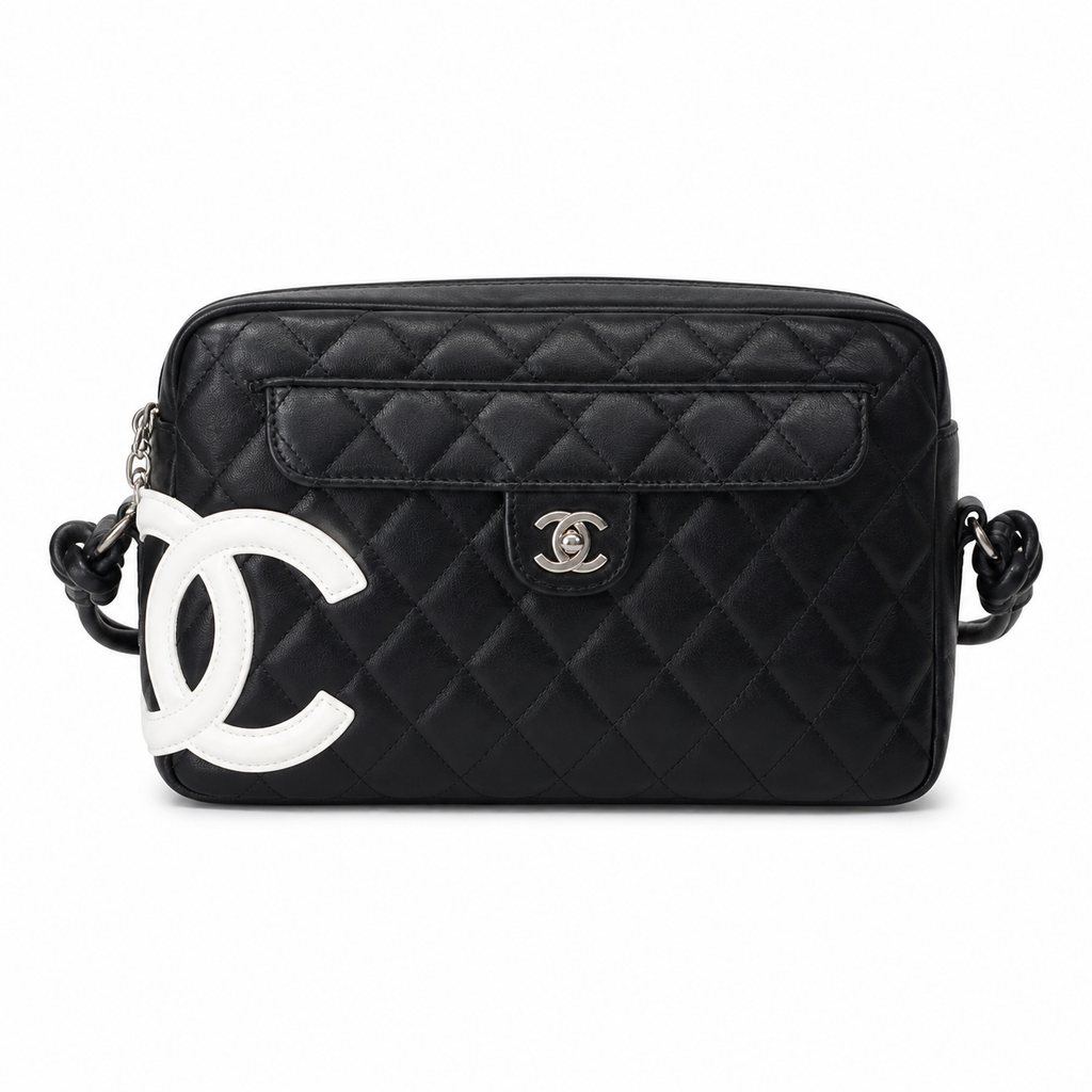 Chanel Quilted CC Wide Top Handle Bag | Detachable Chain — 27cm