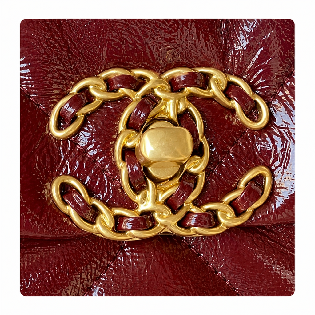 Chanel Classic Quilted Flap Bag | CC Turn-Lock Gold Hardware Leather Chain — 26cm