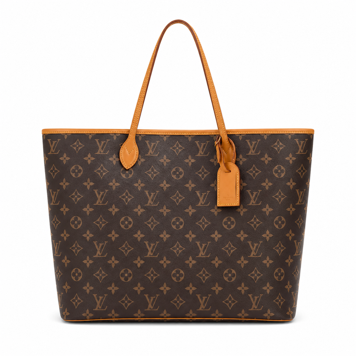 LV Neverfull GM Monogram Canvas Saffron Yellow Interior Large Tote Bag